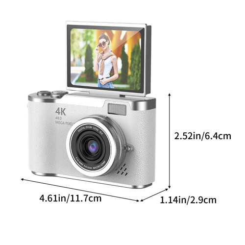 Digitalkamera für Studenten, 48 MP, 2,4-Zoll-Klappdisplay 2