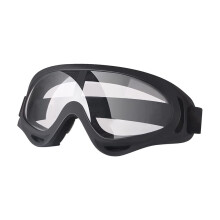 Motorradbrille für Brillenträger, UV400-Schutz, klare Gläser