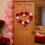 Hartvormige pomponkrans, romantisch, rood, roze, wit, 23 cm 4