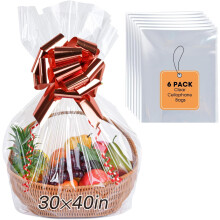 Clear cellophane bags extra large 30x40 in 6 pcs