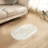 Plush area rug white oval 8 ft x 12 ft 1