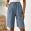 Damen-Bermudashorts, einfarbig, lässig, 1 Paar 8