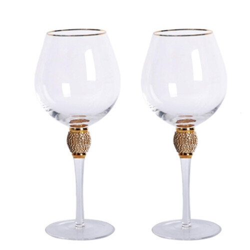 Champagne Flutes Glass Modern Elegant 2-Pack
