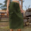 Dames denim cargo rok legergroen hoge taille elastische pasvorm 4