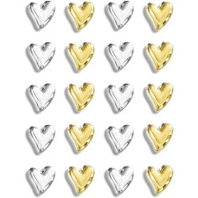 Heart Fridge Magnets Silver Gold 20 pcs