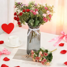 Künstlicher Blumenstrauß, naturgetreu, Kunststoff, 31 cm, 1 Stück