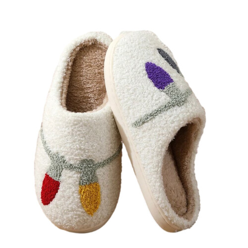 Γυναικείες παντόφλες Smiley Retro Plush Μέγεθος 7-7.5 1
