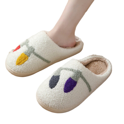 Γυναικείες παντόφλες Smiley Retro Plush Μέγεθος 7-7.5 2
