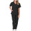 Women's Jogger Scrubs Set Black M 1