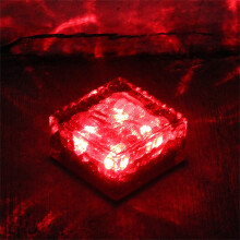Lampa ogrodowa solarna wodoodporna przezroczysta kwadratowa