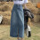 Lenago Jeansrock für Damen, lässig, mittellang 4