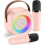 Mini Karaoke Machine with 2 Wireless Mics and Party Lights 1