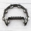 Half Moon Tambourine Black Plastic Frame Metal Jingles 1