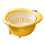 Panier d'égouttage double couche de cuisine jaune (2 pièces) 1