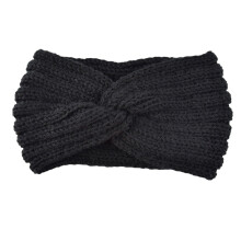 Diadema de punto trenzada para mujer y niña, suave, acanalada y elástica.