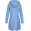 Damesregenjas met capuchon, effen blauw, winddicht, plus size 3