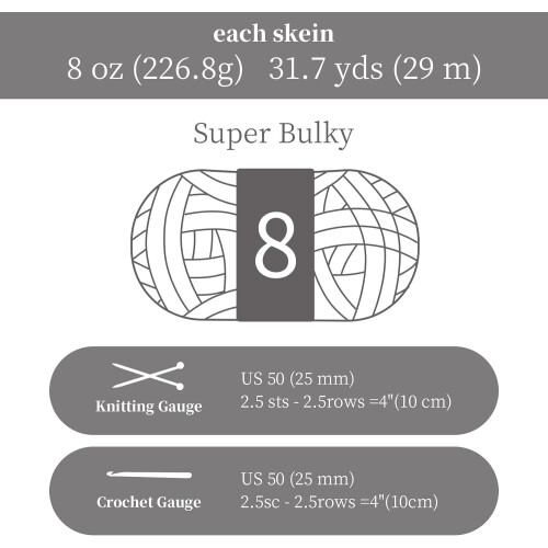 Grovt chenillegarn 27 yards 8 oz 1