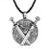 colar antigo com pingente de espada dupla viking em ouro 7