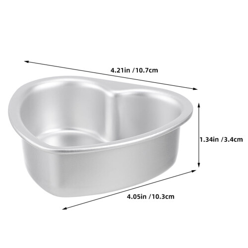 Set de 4 forme de tort din aluminiu, în formă de inimă 1