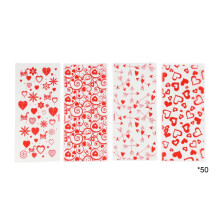 Sachets de bonbons rouges en plastique pour la Saint-Valentin (110 unités)