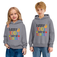 100Days of School kapucnis pulóver gyerek hosszú ujjú puha kapucnis pulóver