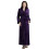 Women's Terry Cloth Robe Soft Plush Fluffy Long Purple 1
