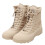 Botas táticas masculinas de trabalho em couro com zíper lateral 5