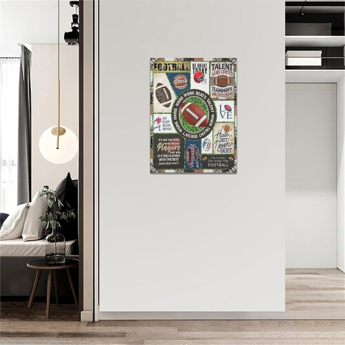 Quadro decorativo de futebol em tela, 30x40cm (12x16 polegadas), com moldura. 2