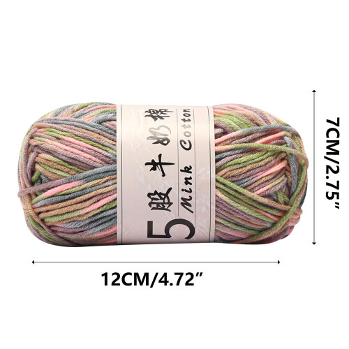 Fio de crochê de algodão cor leite degradê 50g 325m 2