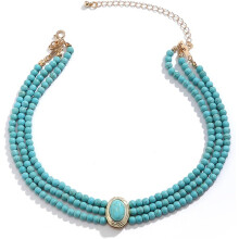 Layered Faux Pearl Choker Necklace with Cubic Zirconia