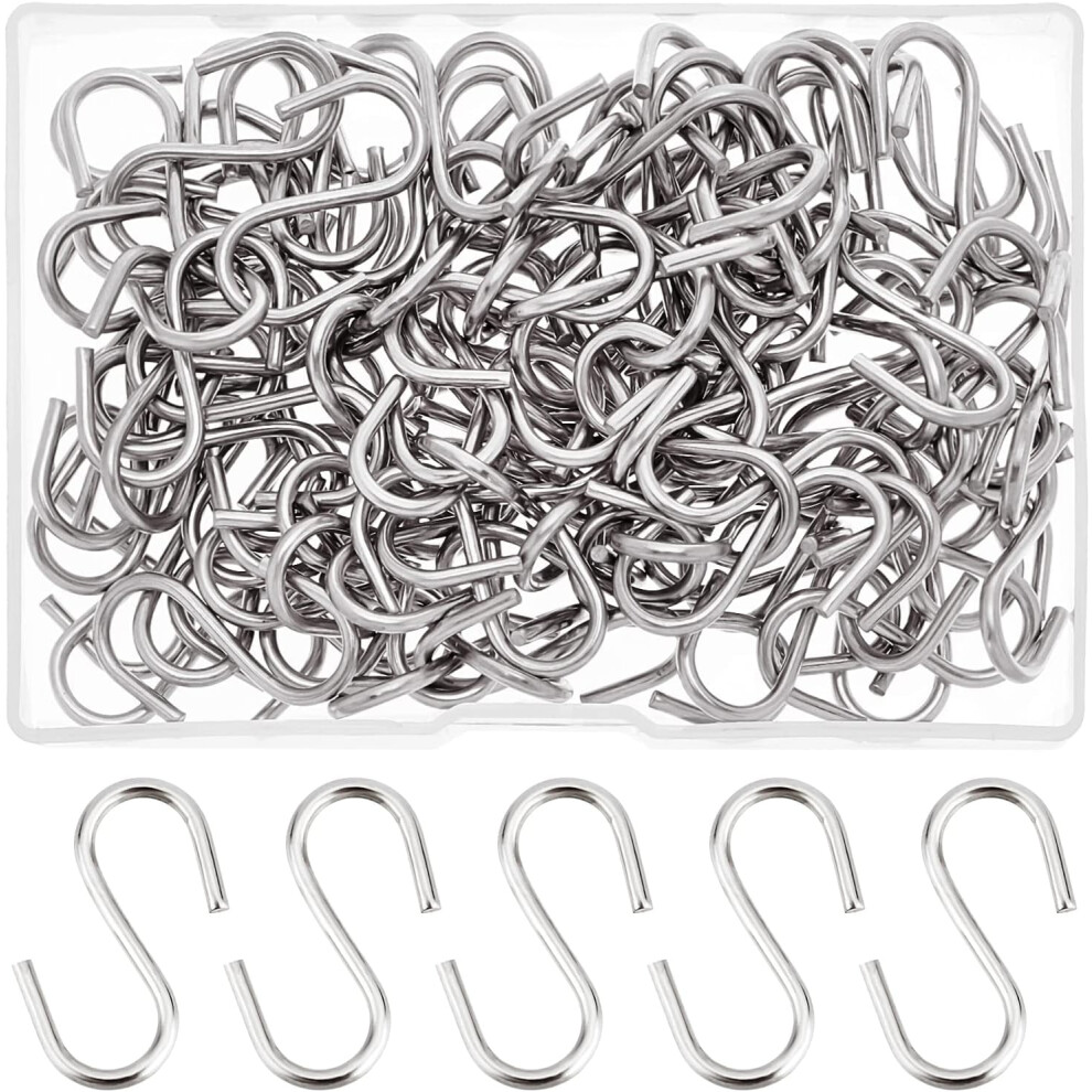 Stainless Steel S Hooks Grey 100 Pack 919886024157