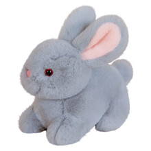 Coniglietto di peluche grigio, 7,9 pollici, per bambini dai 3 agli 8 anni.