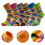 Calcetines de algodón de cinco dedos para mujer, a rayas arcoíris (6 pares) 4