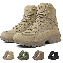 Luxsines Men's Leather Work Boots with Orthopedic Support