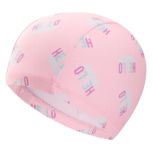 Kids' swim cap for girls, soft cloth, stretchable