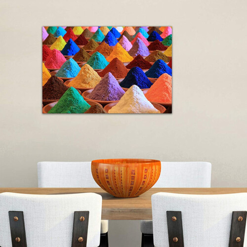 Färgglad kryddkök Canvastavla 30x43 cm 1