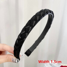 Women's synthetic twist braided headband bohemian stretch