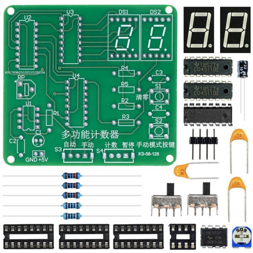 DIY Counter Circuit Kit DIY Soldering Practice Kit for Electronic Skills Training DIY Circuit Board Assembly Debugging 1