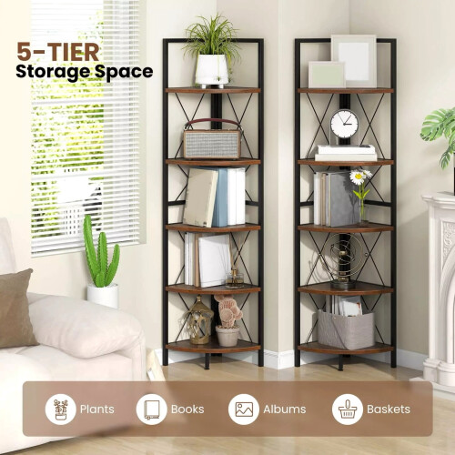 Corner Display Rack Metal Frame 5-Tier 2