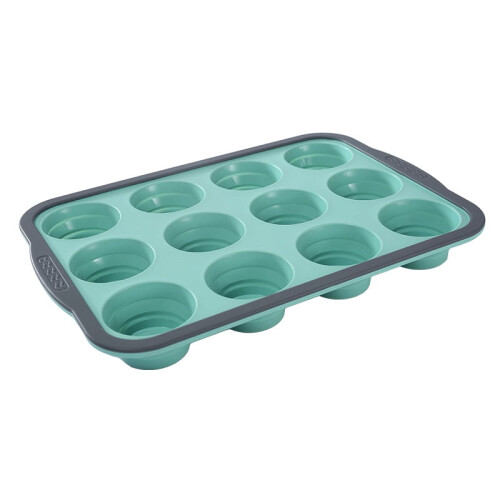 Muffinvorm van gealuminiseerd staal, 6+12 cupjes, groen 1