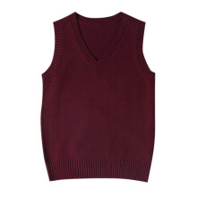 Women's vintage knitted sleeveless vest red XL