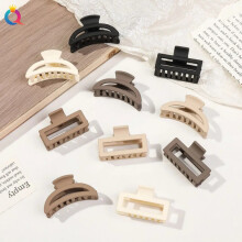Flower Hair Claw Clips Matte Rectangle 5 Pcs