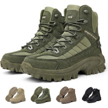 Luxsines Men's Leather Work Boots with Orthopedic Support