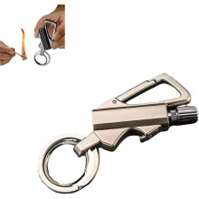 Permanent Match Lighter, Reusable Keychain Fire Starter with Bottle Opener, Waterproof Refillable Matchstick for Camping, Outdoor & Emergency Use
