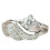 Zirkon ring, zilver, mode sieraad, maat 7 6
