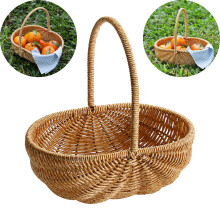 Panier à fruits en osier avec poignée (1 pièce)