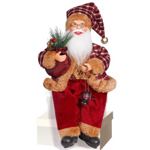 Weihnachtsmann-Sitzfigur aus weichem Stoff, 30 cm (12 Zoll)
