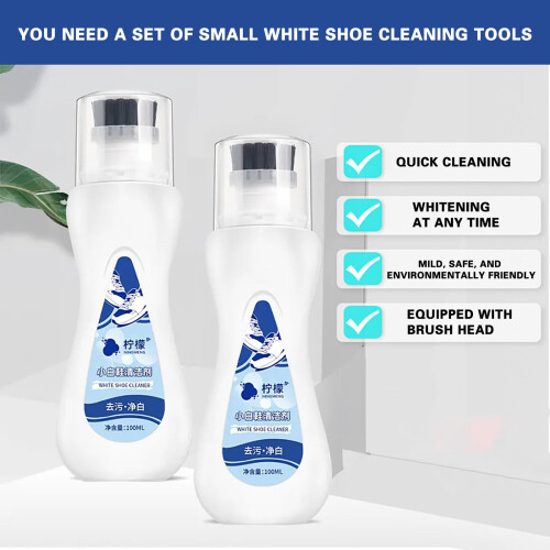 White Shoe Cleaner for Leather Sneakers 100ml 1