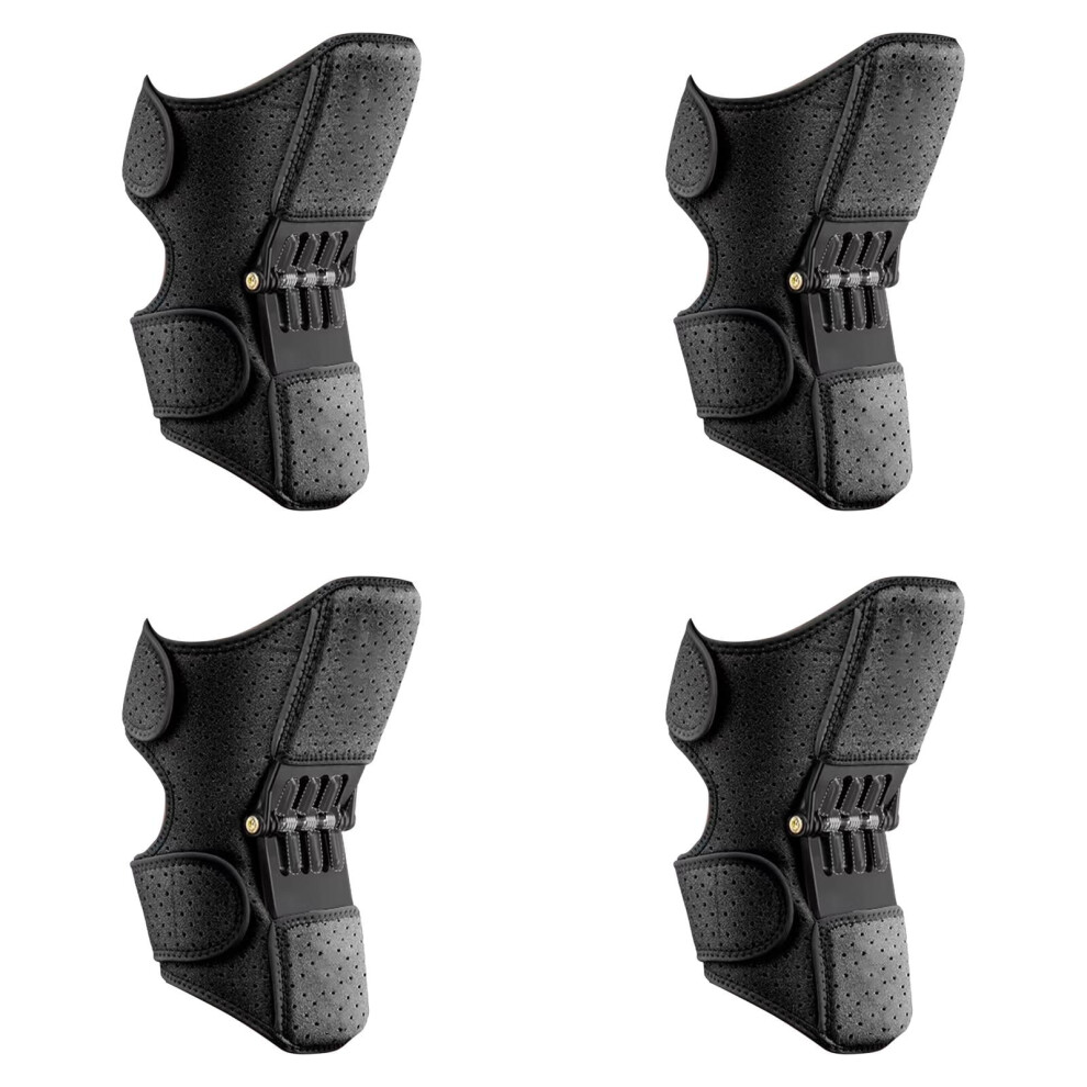 Knee Booster Brace with Adjustable Spring Support 4-Pack