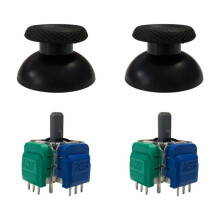 2pcs JS13PRO TMR Joystick for PS4 Analog Stick Hall Joystick No Drift Replacement Thumbstick Grip Cap
